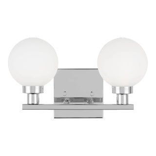 Sean Lavin By Visual Comfort Studio Clybourn 2-Light Bath Vanity Sconce in Chrome For Sale