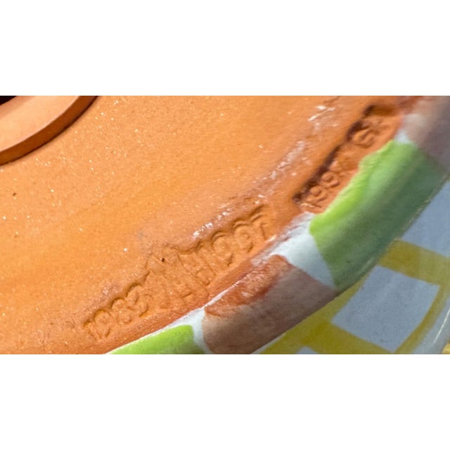 Late 20th Century MacKenzie-Childs Aurora 1997 Hand-Painted Ceramic Sugar Shaker / Caster For Sale - Image 13 of 18