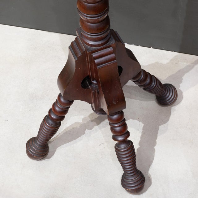 Late 19th Century Antique Ribbed Mahogany Coat Rack For Sale - Image 5 of 5