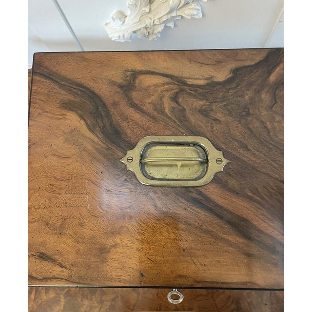 Antique Victorian Figured Walnut Sewing Box, 1860s For Sale - Image 3 of 13