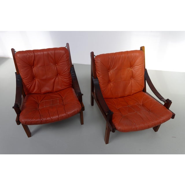 Norwegian Hunter Easy Chairs by Torbjørn Afdal for Bruksbo, 1970s, Set of 2 For Sale - Image 9 of 18
