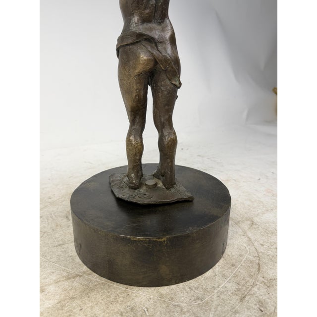 Female Figure with Flocks of Birds, 1920s-1940s, Bronze For Sale - Image 4 of 17
