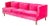 Contemporary Hot Pink Velvet Upholstered Sofa For Sale
