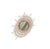 Louis Sognot Large Asymmetrical Bamboo Rattan Sunburst Mirror with Nails, 1960s For Sale - Image 4 of 9