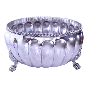 Large Old Sheffield Silver on Copper Footed Bowl or Champagne/Wine Cooler