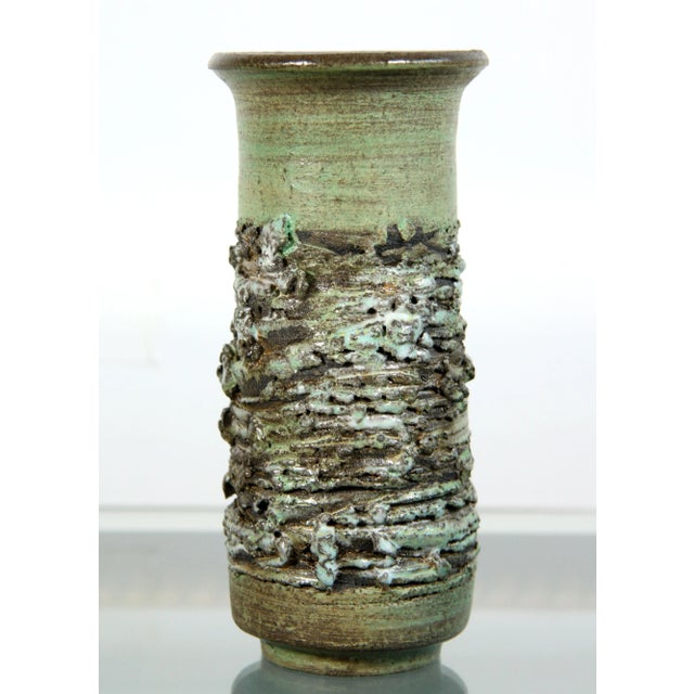 Ceramic Brutalist Icelandic Lava Pottery Vase by Ragnar Kjartansson for Glit Studio Iceland For Sale - Image 7 of 7