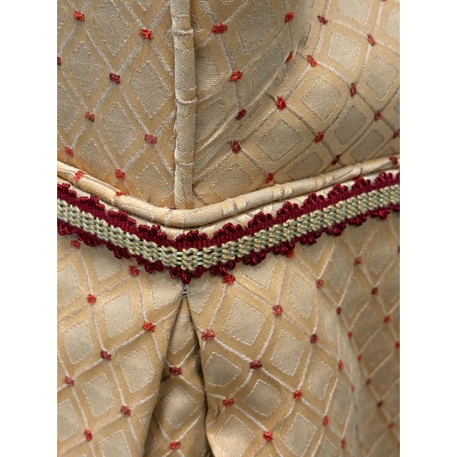 Custom Upholstered Skirted Parsons Chairs - Set of 4 For Sale - Image 9 of 9