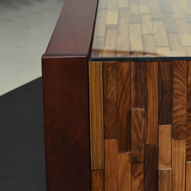 Wood Percival Lafer Brutalist Parquet Low Profile Brazilian Modern Side Tables For Sale - Image 7 of 18