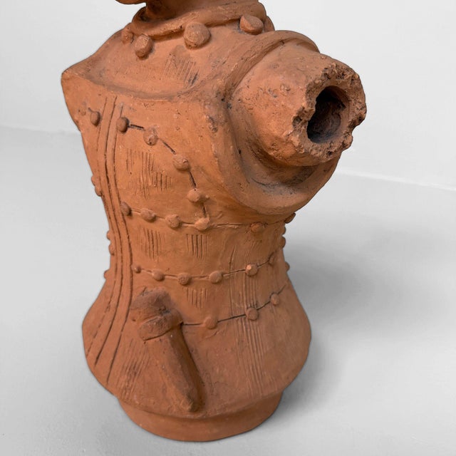 1950s Japanese Terracotta Haniwa Warrior in Tankō Armour, 1950 For Sale - Image 5 of 13
