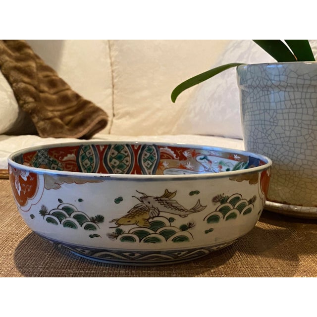 Antique Asian Handpainted Bowl For Sale - Image 10 of 11