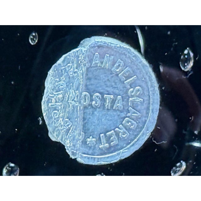 Kosta, Small Table Lamp, Black Glass, Sweden, 1950s For Sale - Image 9 of 9