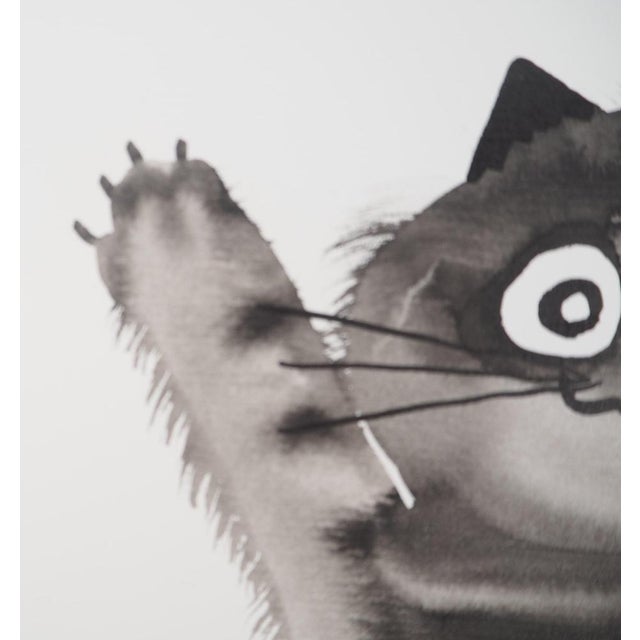 Laszlo Tibay, Le salut du chat, Ink & Wash Drawing For Sale - Image 4 of 6