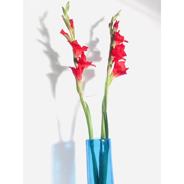 Mid-Century Modern Vintage Scandinavian Glass Cylinder Vase, 1970s For Sale - Image 3 of 11