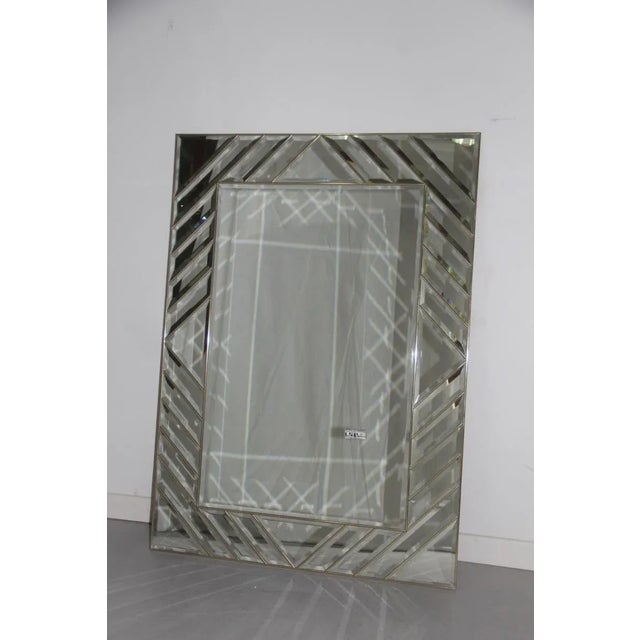 Mid-Century Italian Brass and Crystal Mirror, 1970s For Sale - Image 12 of 12