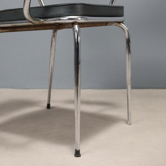 Vintage Chairs with Chromed Metal Frame, 1960s, Set of 6 For Sale - Image 8 of 11