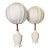 Mid-Century Modern White Ceramic Urn Table Lamps, a Pair — Restored With Custom Silk Globe Shades For Sale