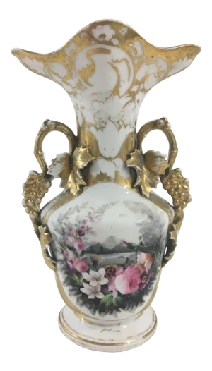 Old Paris Painted and Gilded Vase