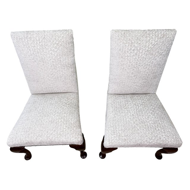 Early 18th Century Georgian Upholstered Walnut Side Chairs, 1720, Set of 2 For Sale - Image 11 of 14