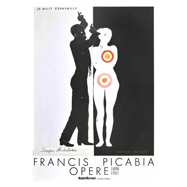 Picabia La Nuit Espagnole Exhibition Poster, 1986 For Sale
