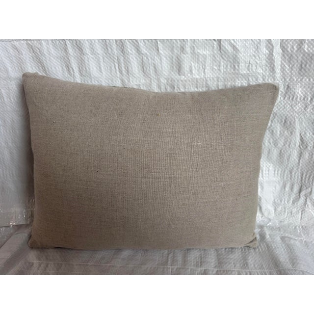 17th Century Flemish Tapestry Verdure Floral Pillow For Sale - Image 4 of 4