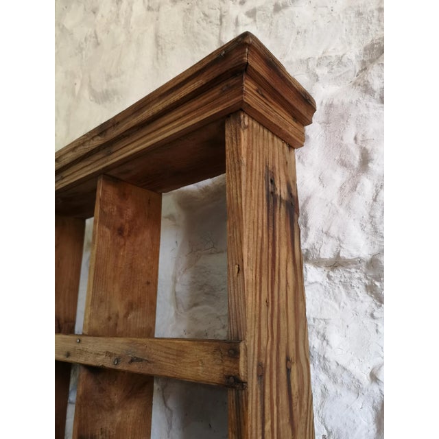 Vintage Spanish Industrial Pine Pigeon Hole Shelf, 1940s For Sale - Image 4 of 11