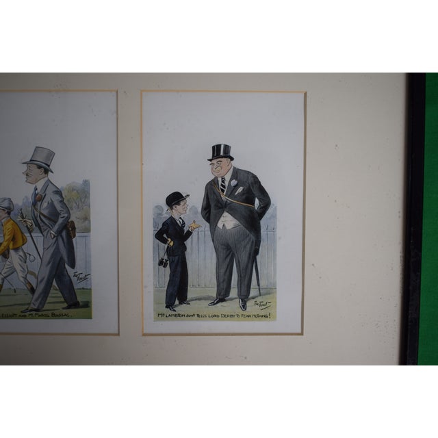 A Set of Four (4) 1930’s Horseracing & Turf Personalities Caricature Prints For Sale - Image 4 of 6
