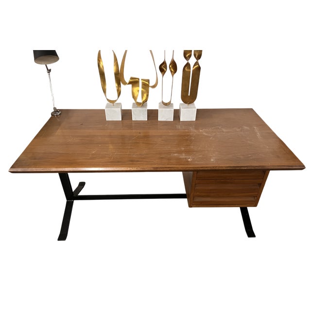 Mid-Century Modern Italian Mid Century Modern Desk For Sale - Image 3 of 5