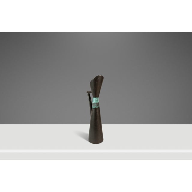 Mid-Century Postmodern Contemporary Studio Craft Glazed Ceramic Pitcher / Vase / Vessel, Usa, C. 1980s For Sale In Orlando - Image 6 of 17