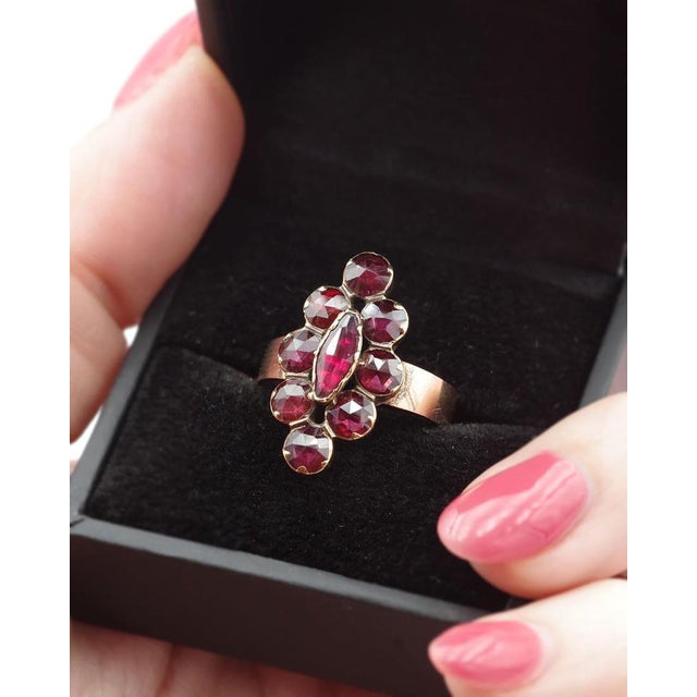Perpignan Garnet Marquise Ring For Sale - Image 9 of 11