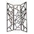 Arteriors Mid-Century Modern Style Carved Geometric Walnut Finished Wood Maddock Screen For Sale