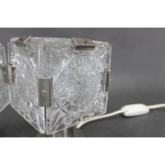 1970s Glass Table Lamps attributed to Kamenicky Senov, Czechoslovakia, 1970s, Set of 2 For Sale - Image 5 of 12