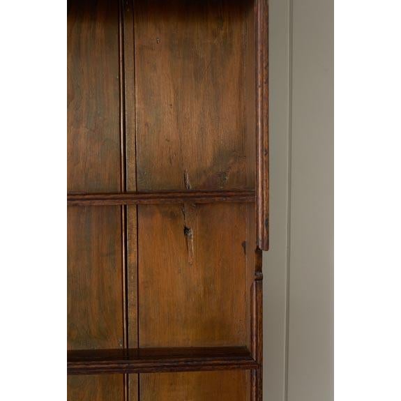 Brown 18th Century Oak Buffet + Plate Rack With Brass Hardware and Inlay Keyholes For Sale - Image 8 of 10