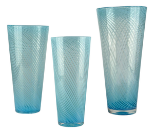 Vintage Murano Glass Vases by Gio Ponti, Italy, 1970s, Set of 3