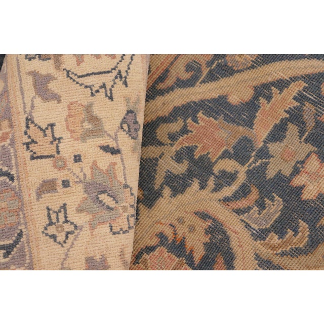 Ivory Sunfaded Boho Chic Green/Ivory Wool Rug - 10'0'' X 13'10'' For Sale - Image 8 of 10