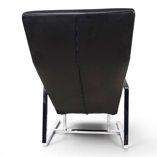 Black MaRe Leather Lounge Chair by Christophe Marchand for Team by Wellis, 2002 For Sale - Image 8 of 18