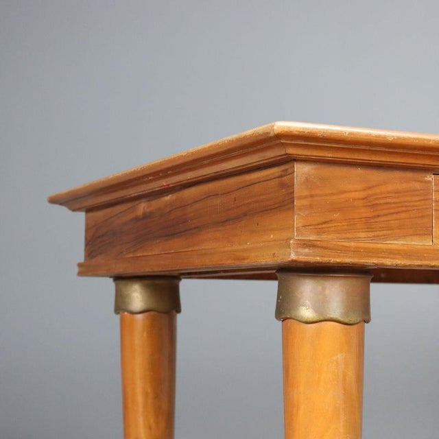 Walnut Table with Marble Top, 1950s For Sale - Image 4 of 12