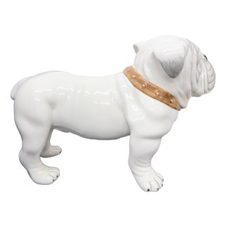 Italian Ceramic English Bulldog Figurine from C.S.M., 1970s For Sale
