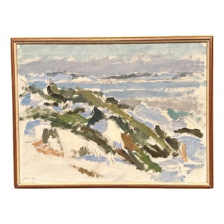 FMK, Winter Landscape, 1943, Oil Painting on Canvas, Framed For Sale