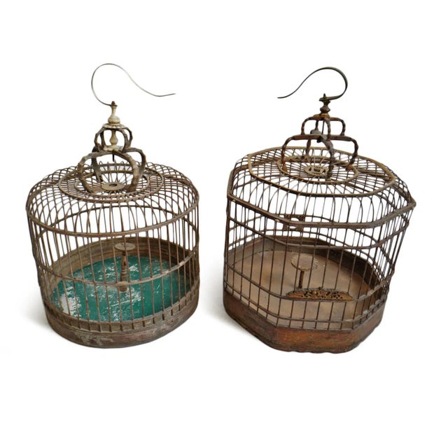 Wood Vintage Chinese Bird Cage For Sale - Image 7 of 9