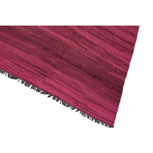 Tribal Caucasian Kilim Pink Brown Wool Rug - 5'9" X 7'6" For Sale - Image 3 of 7