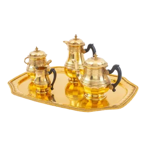 Silver Vermeil Tea / Coffee Regency Style by Boin Taburet Paris