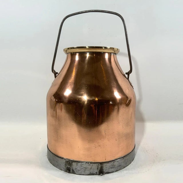 English Polished Copper Cream Pail For Sale - Image 3 of 6