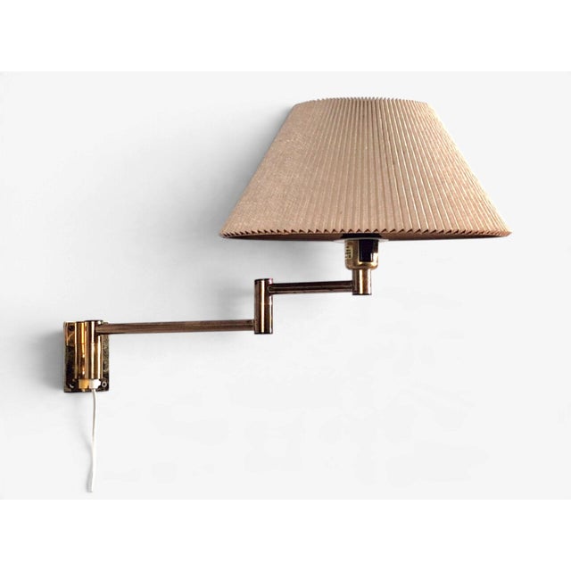 Brass 1960s Mid-Century Modern Fagerhults Belysning Ab, Articulating Wall Light, Brass For Sale - Image 8 of 14