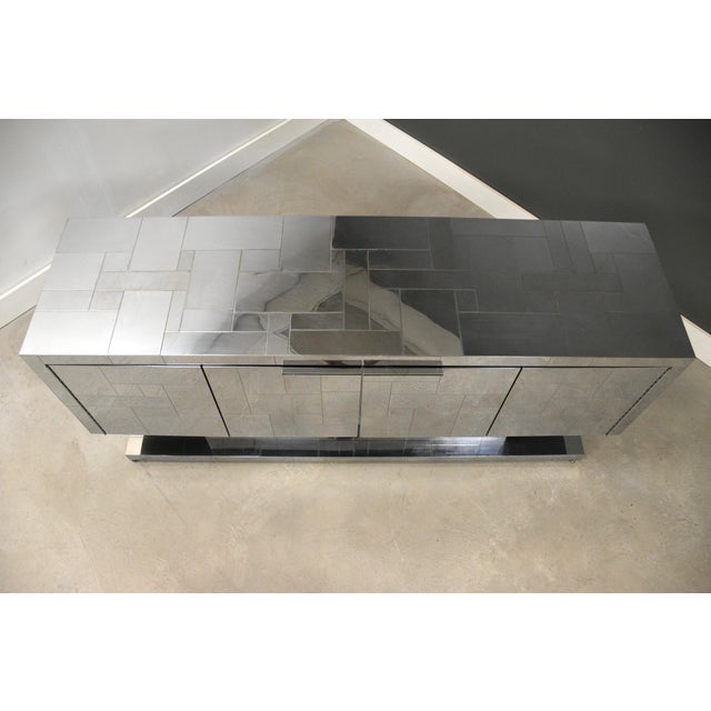 Metal Paul Evans for Directional Cityscape Chrome Cabinet Credenza For Sale - Image 7 of 12