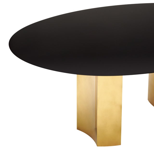 Italian Brass and Corian Dining Table For Sale In Austin - Image 6 of 9