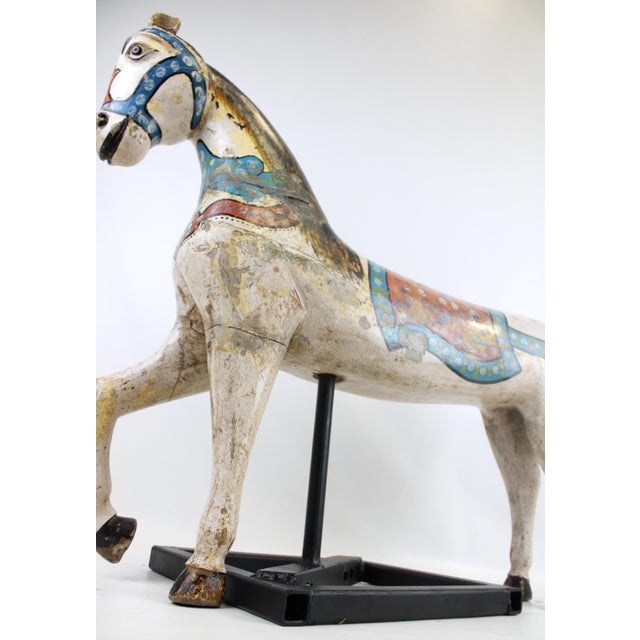 1960s Carousel Horse With Detachable Metal Stand For Sale - Image 5 of 17