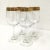 Vintage Cellini Italian crystal stemware. Beautifully etched crystal wine glasses with a rim of 22k gold.