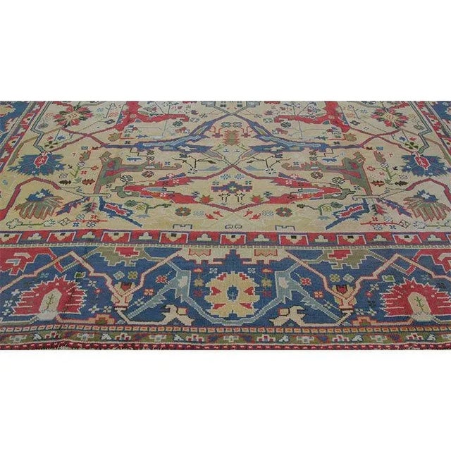 1920s 1920s Handwoven Turkish Oushak Area Rug For Sale - Image 5 of 8