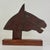 Brown Stupendous Antique 19th Century Horse Head Wood Trade Sign With Hand Painting Details & Metal Harness For Sale - Image 8 of 18