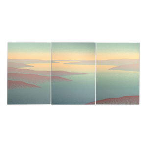 Scott Nellis "Teal Basin I, Ii, Iii" Triptych of 3 Signed & #Ed Art Serigraphs